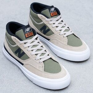 New Balance Men's Olive and Beige Sneakers